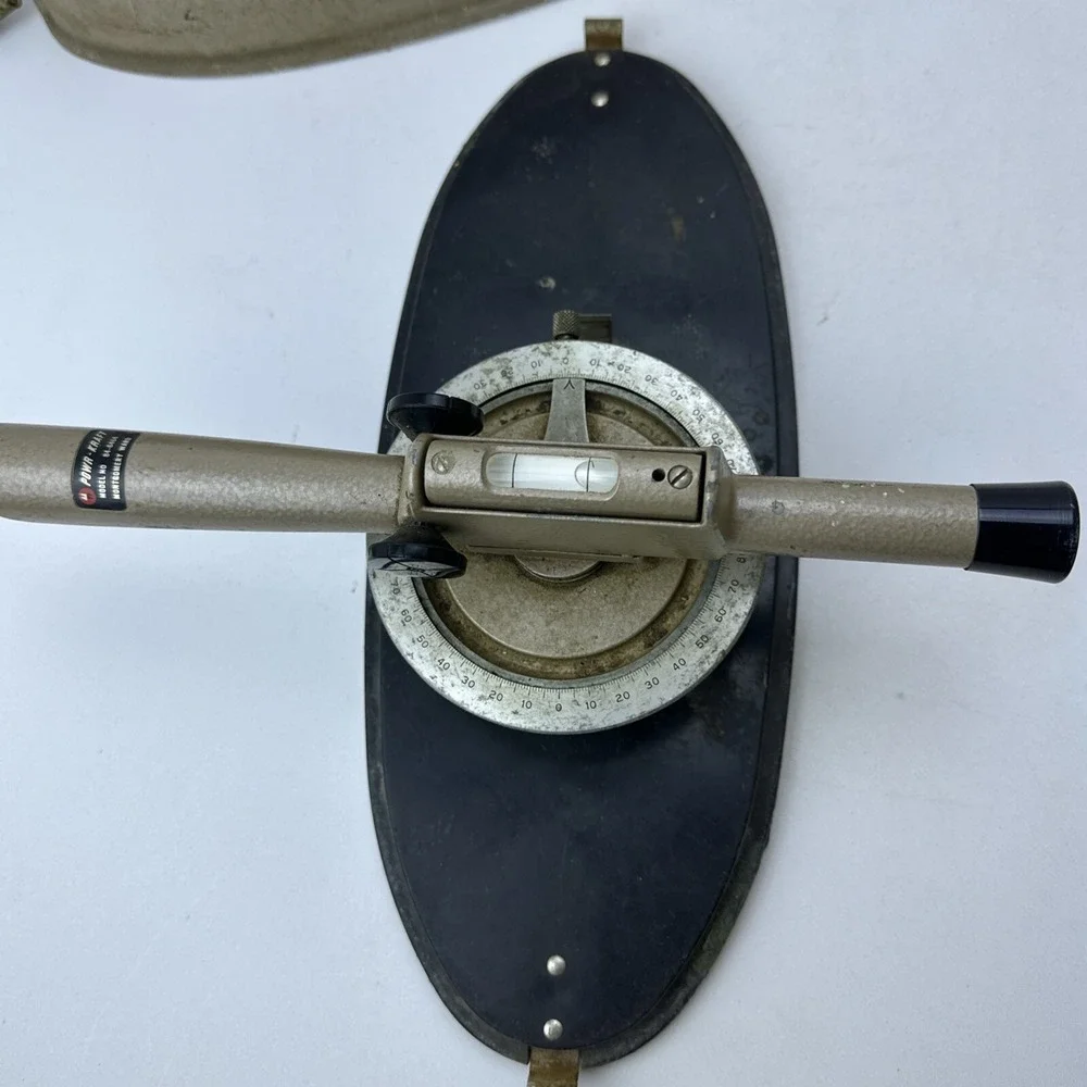 Vtg Powr-Kraft Montgomery Ward Model 84-6464 Transit Surveyor's Level w/ Case